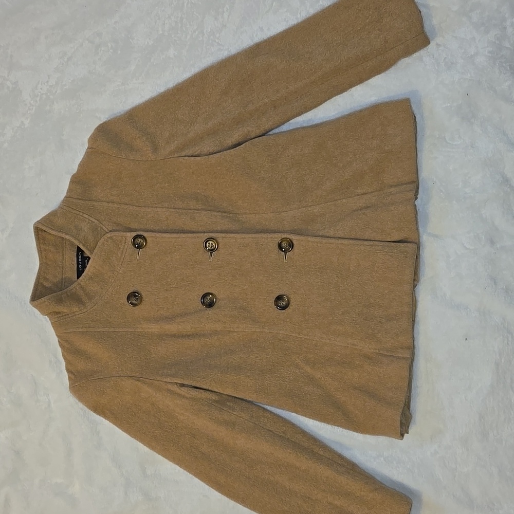 Louben Vintage Camel Hair Double-breasted Jacket, Size 6
